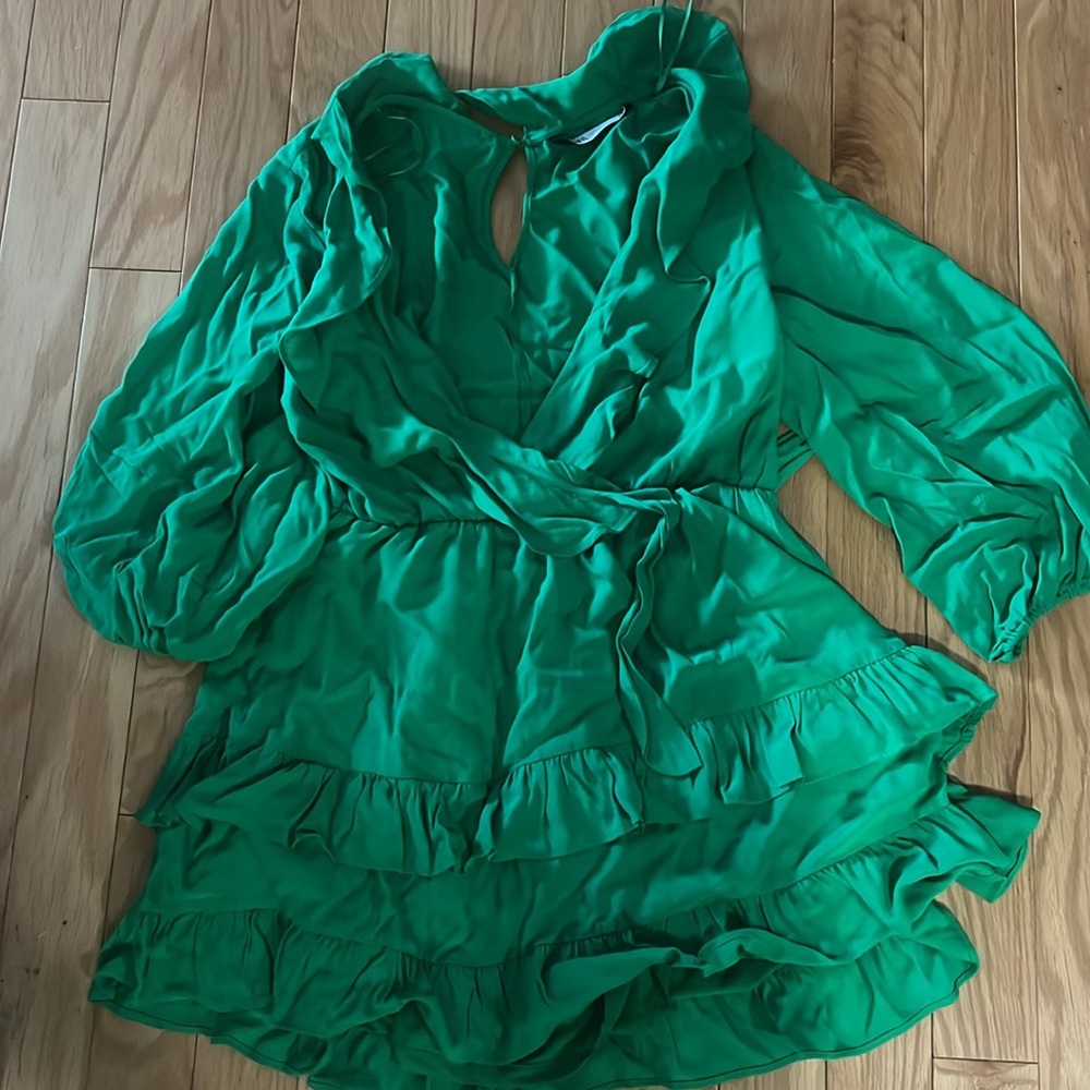 Green Ruffle Playsuit - Picture 2 of 5